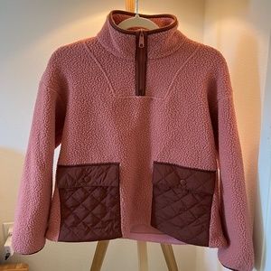 *NWOT MADEWELL (Re)sourced Fleece Quilted-Pocket Popover Jacket XXS